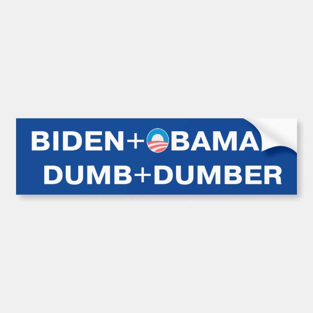 Adesivo Para Carro Biden - Obama. Dumb - Autocolante (Frente)