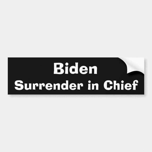 Adesivo Para Carro Biden Surrende-se com o Autocolante (Frente)