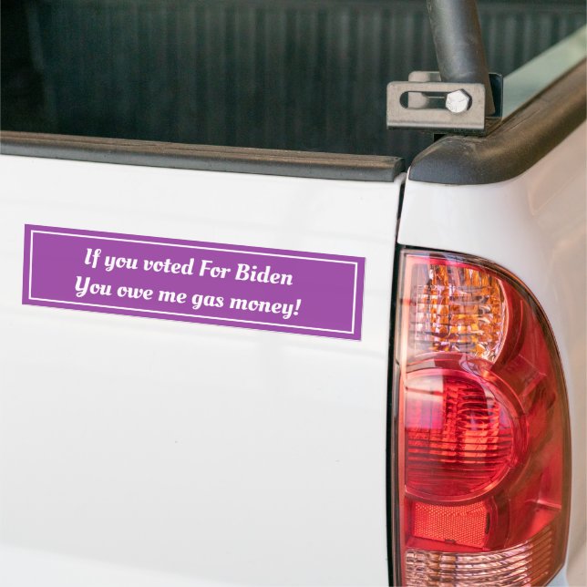 Adesivo Para Carro Biden Voter - Dinheiro do gás Autocolante personal (No caminhão)