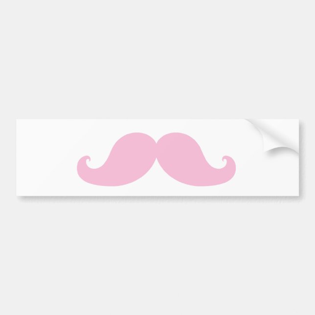 Adesivo Para Carro Bigode cor-de-rosa feminino (Frente)