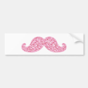 ADESIVO PARA CARRO BIGODE COR-DE-ROSA FEMININO DO BRILHO IMPRESSO