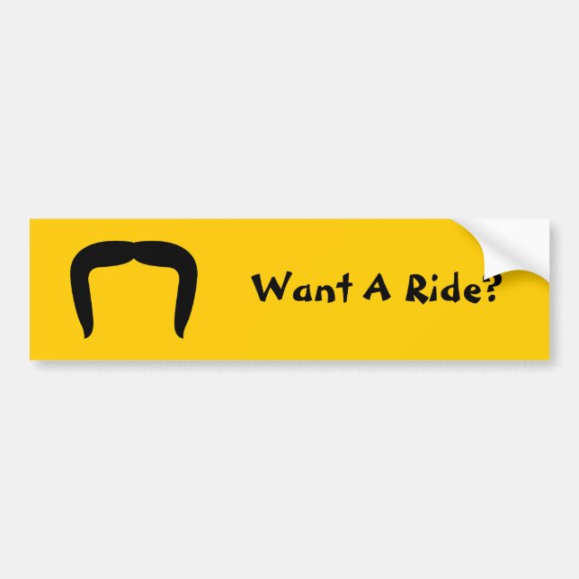 Adesivo Para Carro Bigode em ferradura (Frente)