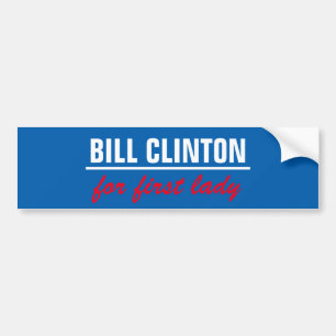 Adesivo Para Carro Bill Clinton para a primeira senhora