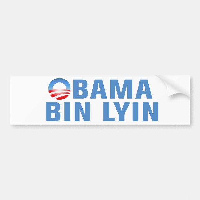 Adesivo Para Carro Bin Lyin de Obama (Frente)