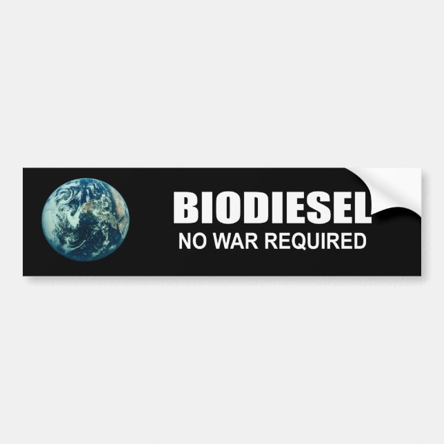 Adesivo Para Carro Biodiesel: Sem guerra exigido (Frente)