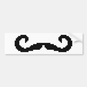 Adesivo Para Carro Bit Pixel Handlebar Mustache