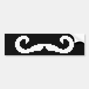 Adesivo Para Carro Bit Pixel Handlebar Mustache