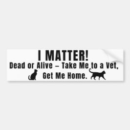 Adesivo Para Carro Black Font "I Matter" Bumper Sticker