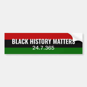 Adesivo Para Carro Black History (História Negra): 24 7 365 BHM