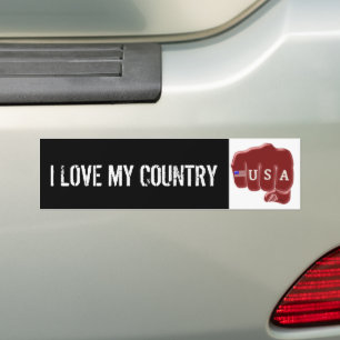 Adesivo Para Carro black white USA Fist Bump and Tattoo American Flag