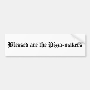 Adesivo Para Carro "Blessed é etiqueta dos Pizza-fabricantes"
