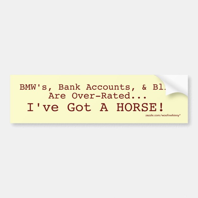 Adesivo Para Carro Bling Vs. Horse Sticker (Frente)