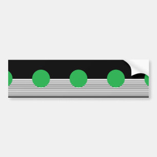Adesivo Para Carro Bloqueio Branco Preto e Círculo Verde