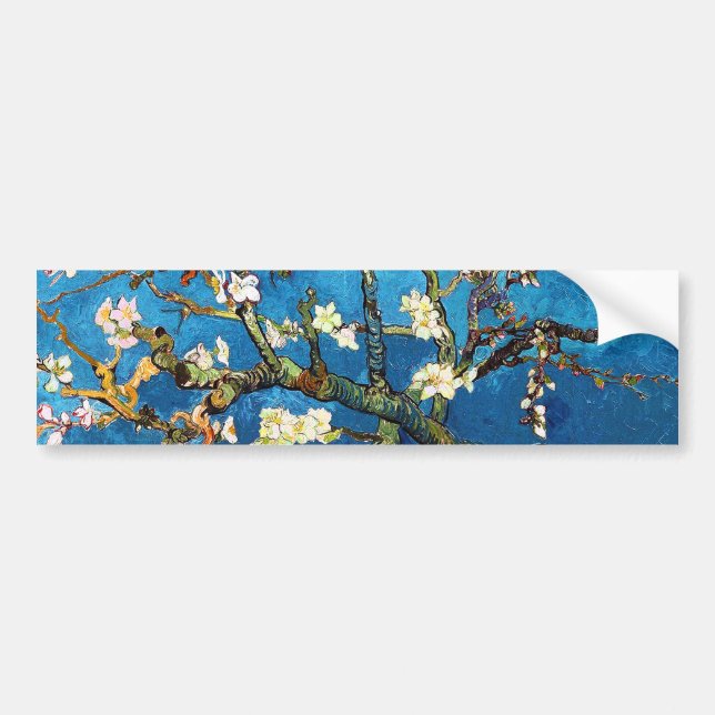 Adesivo Para Carro Blossoming Almond Tree Van Gogh Fine Art (Frente)