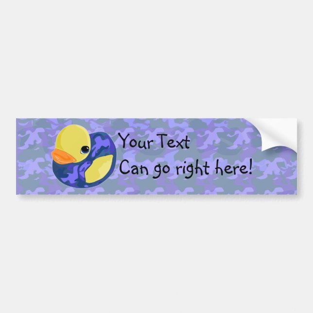 Adesivo Para Carro Blue Camo Rubber Ducky (Frente)