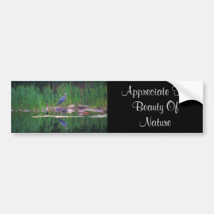 Adesivo Para Carro Blue Heron Apreciou o Vinheta do Bumper Natural