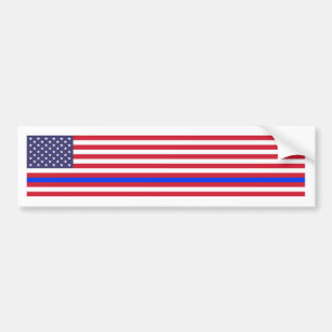 Adesivo Para Carro "BLUE LINE FINO na BANDEIRA "
