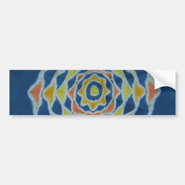 Adesivo Para Carro Blue Mandala Tie Dye Sticker (Frente)