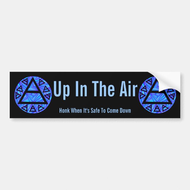 Adesivo Para Carro Blue Triad Ancient Air Symbol Up In The Air (Frente)