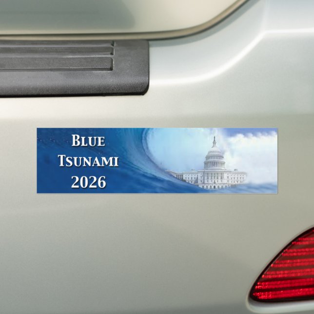 Adesivo Para Carro Blue Tsunami Election 2026 (No carro)