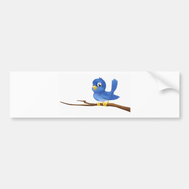 Adesivo Para Carro Bluebird no ramo de árvore (Frente)
