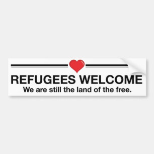 Adesivo Para Carro Boa vinda dos refugiados