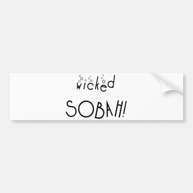 Adesivo Para Carro Bobah malvado! Sóbrio e malvado (Frente)