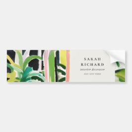 Adesivo Para Carro Boho Chic Verde Folhagem Tropical Botânica