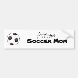 Adesivo Para Carro bola de futebol, psicótico, mamã do futebol