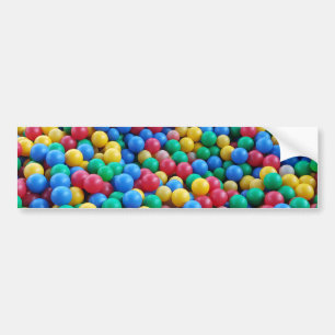 Adesivo Para Carro Bolas Coloridas de Bola Branca Brincadeiras