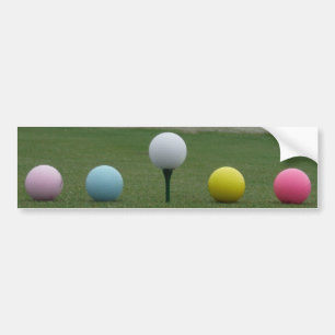 Adesivo Para Carro Bolas de Golfe de cor brilhante em uma montanha