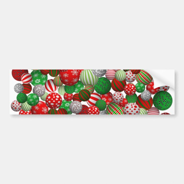 Adesivo Para Carro Bolas de Natal 3D (Frente)