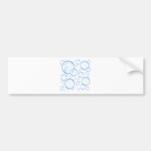 Adesivo Para Carro Bolhas de sabão azuis transparentes