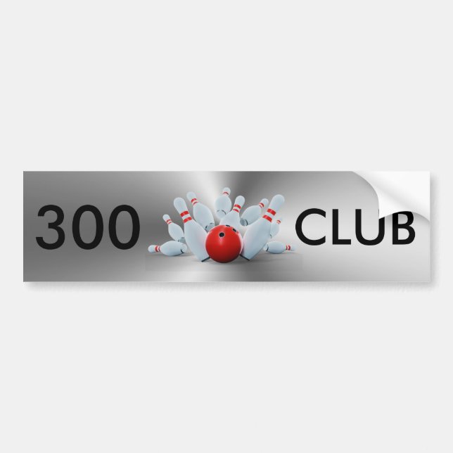 Adesivo Para Carro Boliche 300 Club (Frente)