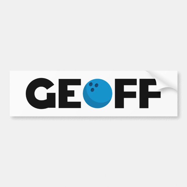 Adesivo Para Carro Boliche Geoff (Frente)
