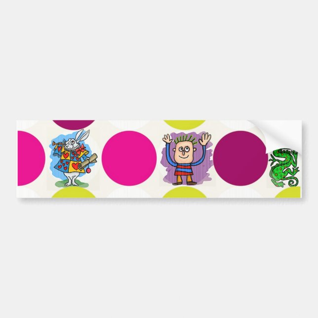 Adesivo Para Carro Bolinhas Bumper Sticker (Frente)