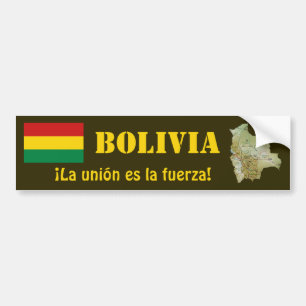 Adesivo Para Carro Bolivia Flag + Bumper Sticker