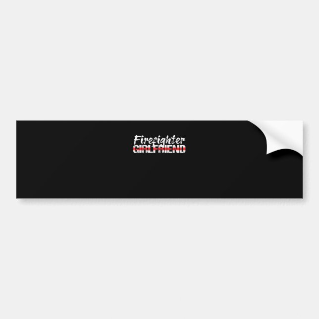 Adesivo Para Carro Bombeiro Namorada Thin Red Line (Frente)