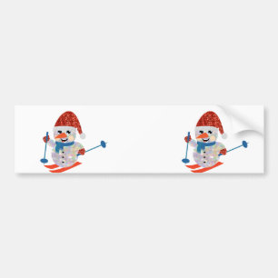 Adesivo Para Carro boneco de neve de natal