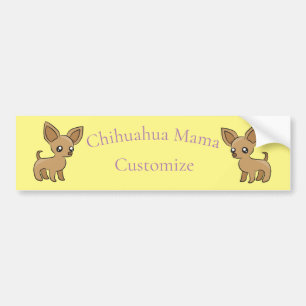 Adesivo Para Carro Bonita Chihuahua Mama Art Thunder_Cove