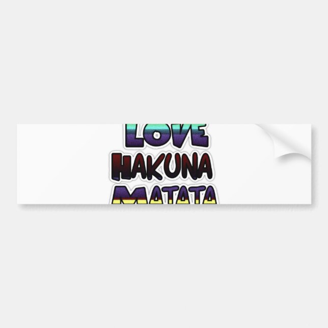 Adesivo Para Carro Bonita Impressão de Arte de Hakuna Matata (Frente)