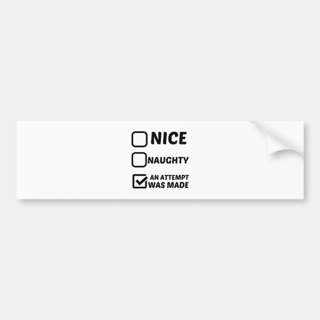 ADESIVO PARA CARRO BONITO NAUGHTY FOI FEITA UMA TENTATIVA (Frente)