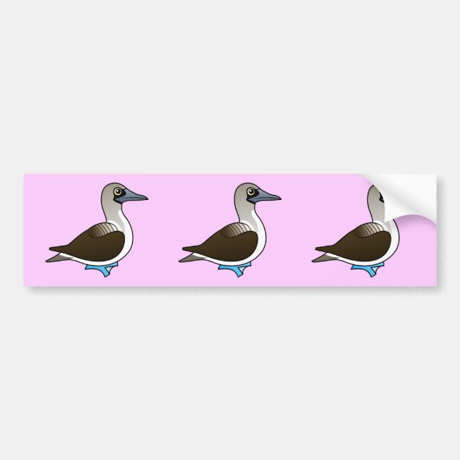 Adesivo Para Carro Booby Azul-footed de Birdorable (Frente)