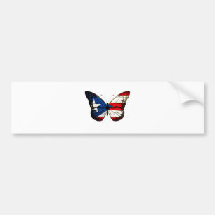 Adesivo Para Carro Borboleta de Puerto Rico