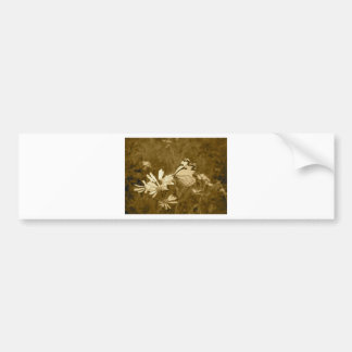 Adesivo Para Carro Borboleta e margarida na Sepia