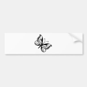 Adesivo Para Carro Borboleta preto e branco