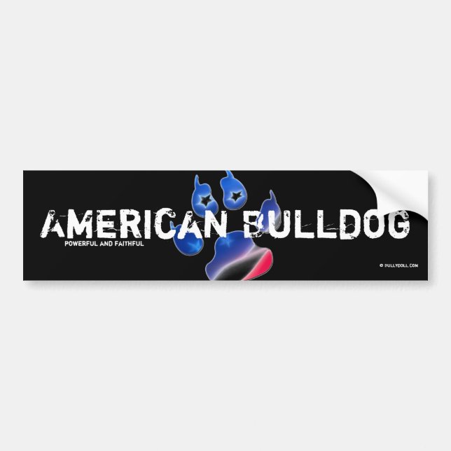 Adesivo Para Carro Bordador American Bulldog (Frente)