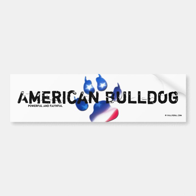 Adesivo Para Carro Bordador American Bulldog (Frente)