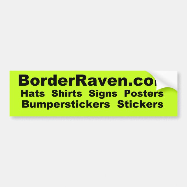 Adesivo Para Carro BorderRaven.com Bumpersticker (Frente)
