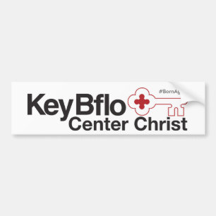 Adesivo Para Carro #BornAgainBflo Center chave do cristo de Bflo